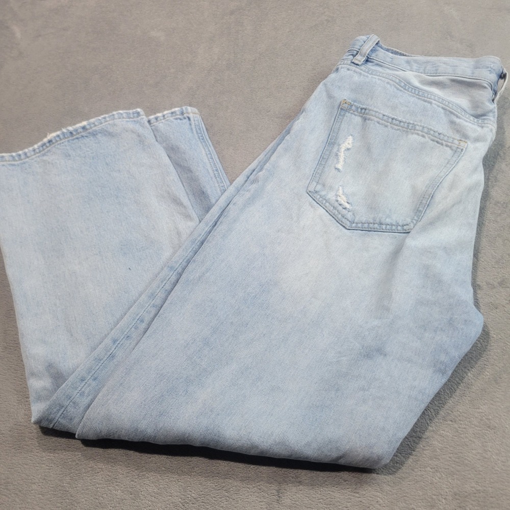 KanCan Jeans Women 7/27 Light Blue Distressed Straight Leg High Rise KC8649L SEO